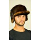 Mink fur hat with visor